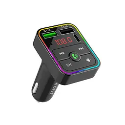 FM модулятор HAVIT HV-FM812BT 2USB+USB-C RGB Black HAVIT (27973-000)