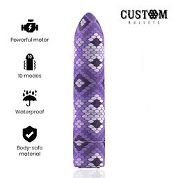Потужна віброкуля Snake PurpleCustom Bullets (Іспанія) Custom Bullets CB912314 102919 - мініатюра 1