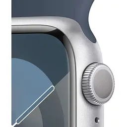 Apple Watch Series 9 GPS 41mm Silver Aluminium with Storm Blue Sport Band S/M MR903 - мініатюра 3