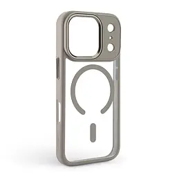 Чехол Apple iPhone 17 Pro, Unit MagSafe, серый, прозрачный, магсейф, ударопрочный, магнитный, панель-накладка с поддержкой MagSafe, с поддержкой беспроводной зарядки, TPU+PC, защита всего корпуса, ударопрочный, ArmorStandart (ARM87912) - мініатюра 2