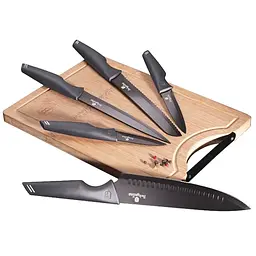 Набір ножів з обробною дошкою Berlinger Haus Carbon Pro (BH-2831)