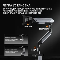 Кронштейн Anda Seat Stealth PRO II 17''-42'' Black AD-W-A9-1S-BB - мініатюра 13
