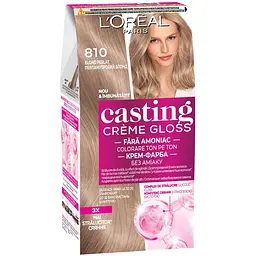 Уцінка. Фарба-догляд для волосся без аміаку L'Oreal Paris Casting Creme Gloss відтінок 810 Перламутровий блонд 120 мл (A5775476) 