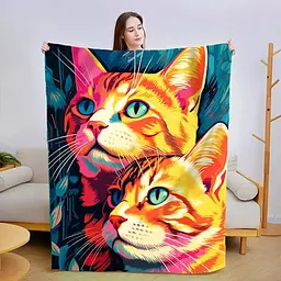 Плед 3D Картина котиків 13453 135х160 см - мініатюра 2