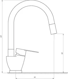 Змішувач для кухні MixMira MSM-203SB Чорний - мініатюра 4