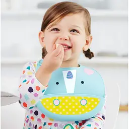 Нагрудник Skip Hop Zoo Єдиноріг бірюзовий з жовтим (232204) - мініатюра 5