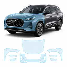 Антигравійна захисна бронеплівка за лекалами для Chery Tiggo 8 Pro Max (PHEV) I 2024- передня частина авто (капот бампер крила))