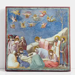 Інтер'єрна картина Плач за Христом, Джотто ді Бондоне, Giotto di Bondone, Lamentation, релігійний декор, 60×60 см (id6974)