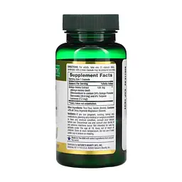 Трави Nature's Bounty Гінкго Білоба, 120 мг, Ginkgo Biloba, 100 капсул (NRT04544) - мініатюра 2