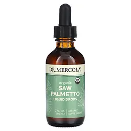 З пальметто, Saw Palmetto, органік, рідкі краплі, 60 мл Dr. Mercola vit0001747