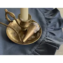 Серветка під тарілку Ecotton Duck Blue водовідштовхувальна кругла з рюшами 43 см (25604) - мініатюра 3