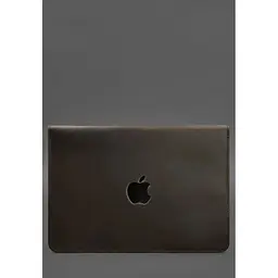 Шкіряний чохол-конверт BlankNote на магнітах для MacBook 15 дюймів Темно-коричневий - мініатюра 2