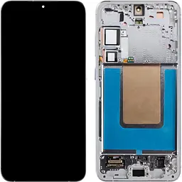 Дисплей Samsung S926 Galaxy S24+ чорний, OLED, з рамкою сірого кольору, Marble Grey