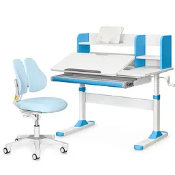 Комплект парта Evo-Kids TH-330 Blue + кресло Evo-kids Mio Lite KBL (арт.TH-330 W/BL + Y-208 KBL)
