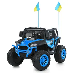 Електромобіль джип 24V8Ah 4x45W EVA шкіра MP3/USB/TF/Bluetooth синій (M 6131EBLR-4 24V)