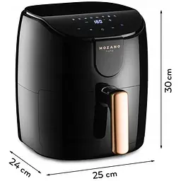 Аерофритюрниця Mozano AGD/FRY/01#ZLO 1500 Вт 4 л 8 авто програм - мініатюра 4