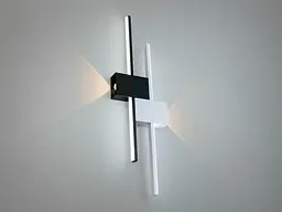 Бра настінне LED Diasha 1562/600BK+WH, 15W, 4100K, чорний+білий, металевий каркас, лофт стиль - мініатюра 2
