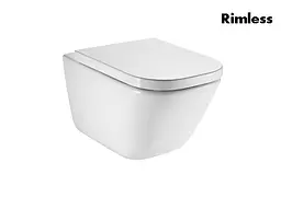 Унітаз підвісний Roca Gap Clean Rim A34H47C000 з кришкою Soft Close, Білий