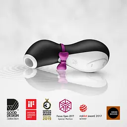 Вакуумний кліторальний стимулятор Satisfyer Penguin чорний - мініатюра 6