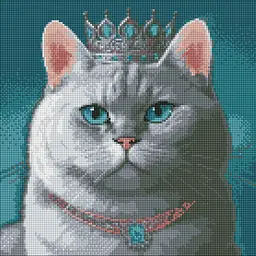 Набір з алмазною мозаїкою Гордий король AMO7620 з АВ стразами, 40x40 см
