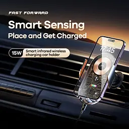 Тримач Remax RM-C17i 15W Wireless AirVent Car Holder Black - мініатюра 8