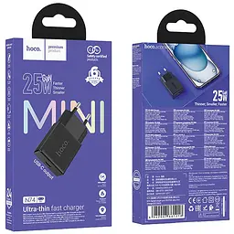 МЗП Hoco N74 Speed ultra-thin PD25W (1USB-C) Black - мініатюра 4
