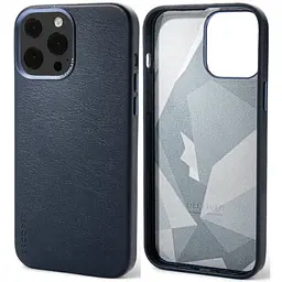 Оригінальний шкіряний чохол Decoded Leather Case MagSafe для iPhone 13 Pro (6.1") Matt Navy Blue - мініатюра 10
