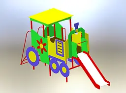 Дитяча гірка для вулиці Паровоз - мініатюра 2