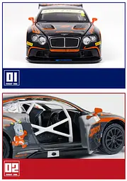 Модель металева Bentley Continental GT3 Concept 1:24, світло та звук Автопром - мініатюра 6