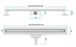 Душовий канал Rea Neox Slim Pro 50 см black REA-G2744 - мініатюра 6