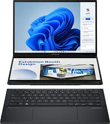 Ноутбук ASUS Zenbook DUO UX8406CA-QL214X 14 FHD OLED, Intel Ultra 7 255H, 32GB, F2TB, UMA, Win11P, Сірий (90NB14X1-M00BR0)