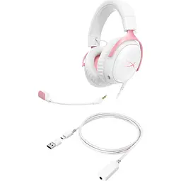 Ігрові навушники HyperX Cloud III White/Pink (9W1Q4AA) [155193] - мініатюра 7