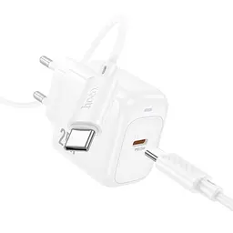 Сітчастий зарядний пристрій HOCO CS53A Surplus port PD25W charger set(C to C) білий - мініатюра 3