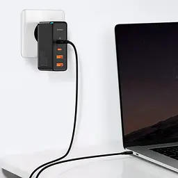 Мережевий зарядний пристрій Baseus GaN2 Pro Quick Charger 2C+2U 100W Black (CCGAN2P-L01) [79351] - мініатюра 8