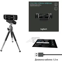 Веб-камера Logitech C922 Pro FullHD (960-001088) - мініатюра 7