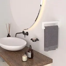 Тримач для рушників Nice & Cozy Simple білий - мініатюра 2