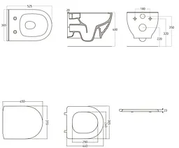 Унітаз підвісний з функцією біде Volle Oliva Rimless 13-45-165WB з кришкою Soft Close, Білий - мініатюра 2