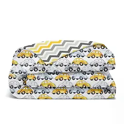 Дитяча постільна білизна в ліжечко CARS CS17, жовтий (CarsVolkswagenZig_ZigYellowGrey110x160_140) - мініатюра 4