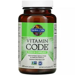 Сирі вітаміни В-комплекс Garden of Life RAW B-Complex 120 вегетаріанських капсул