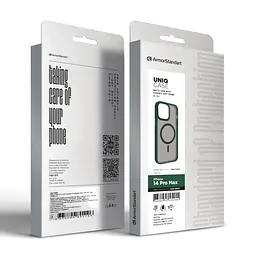 Чехол для Apple iPhone 14 Pro Max, Uniq MagCase, зеленый, противоударный, панель-накладка с MagSafe, ударопрочный TPU+PC, с магнитом MagSafe, поддержка полноценной беспроводной зарядки, ArmorStandart (ARM75325) - мініатюра 6