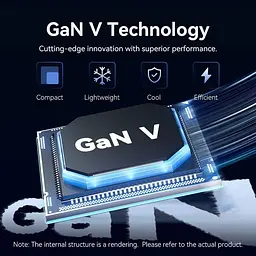 Зарядний пристрій Vention 45W GaN 2×USB-C PD 3.0/QC з кабелем USB-C M-M чорний (TZ-FCDH0-EU) - мініатюра 3