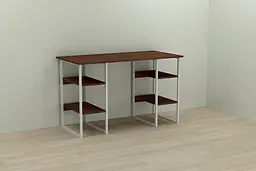 Комп'ютерний стіл Ferrum-decor Тім 75x140x60 білий ДСП Венге 16мм (FRD-106107)