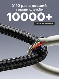 Кабель UGREEN L530 USB-C - USB-C PD 240 Вт з LED-дисплеєм 3 м чорний (65868) - мініатюра 7