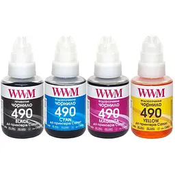 Комплект чорнил WWM Canon G1400/G2400/G3400, 4x140 мл (C490SET4)