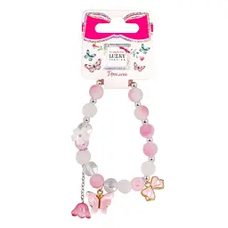 Браслет Lukky Fashion рожевий з трьома підвісками T24784
