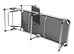 Ліжко розкладне Bo-Camp Sun Lounger With Sunscreen 5 Positions Black (1304460) - мініатюра 6