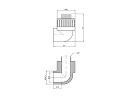 Кут Thermo Alliance 3/4" 90° d 25мм поліпропіленовий 3/4"З для поліпроп. труб (DSE4035) - мініатюра 2