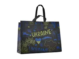 Еко сумка RendPak Українські Символи Концентрат чорний 500x370x(2 x 100)(1 x 30) 500мм