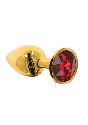 Анальна пробка Taboom Butt Plug With Diamond Jewel S, 7 см (червоний) - мініатюра 2
