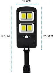 Прожектор LED настінний LL-68T сенсорний вуличний із сонячною панеллю та пультом - мініатюра 4